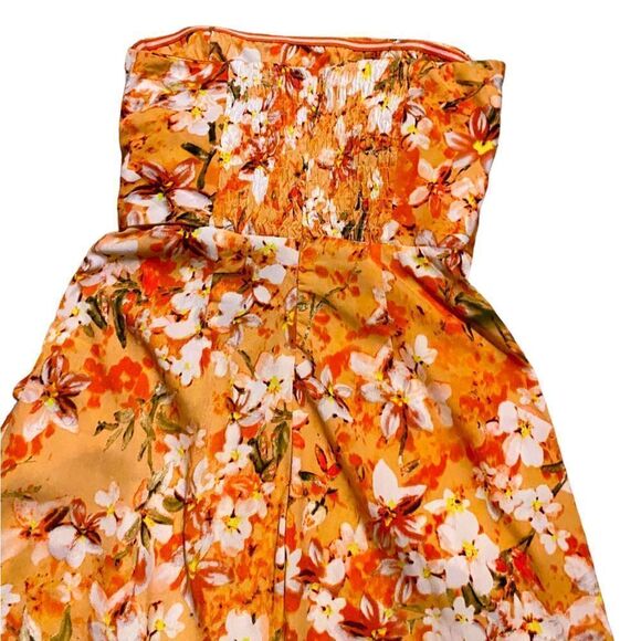 Entro Strapless Floral Wide-Legged Romper - Picture 3 of 10